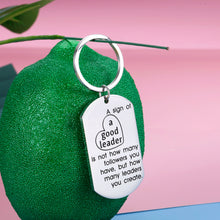 Load image into Gallery viewer, Boss Leaders Keychain Appreciation Gifts for Men Women Birthday Christmas Boss Lady Thank You Office Gifts for Coworker Superior Manager Leaving Going Away Retirement Boss Day Inspirational Gift