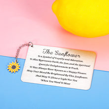 Load image into Gallery viewer, Sunflower Gifts for Women Wallet Card Insert for Best Friend Besties Sister Christmas Birthday Graduation Valentines Floral Gift for Adult Teen Girls Daughter Girlfriend Friendship Charm