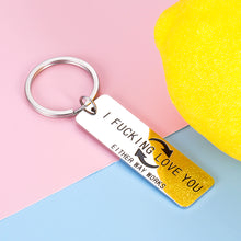 Load image into Gallery viewer, Funny Gag Keychain Valentines Day Gifts for Him Her Boyfriend from Girlfriend Wedding Anniversary Couple Gifts for Husband Wife Women Men I Love You Key Ring Christmas Birthday Present Fiance Groom