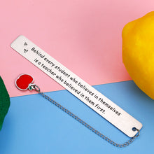 Load image into Gallery viewer, Teacher Appreciation Gifts Bookmark for Women Men Teacher Day Thank You Birthday Christmas Graduation Valentines Day Gifts Spanish Preschool Daycare Special Education Tutor Professor Retirement Charm