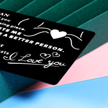 Load image into Gallery viewer, Wedding Anniversary to My Man Wallet Insert Valentines Day Gifts for Men Him Husband Boyfriend from Wife Girlfriend Birthday Fathers Day Christmas Couple I Love You Card Gift for Husband Fiancé Groom