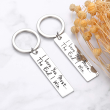 Load image into Gallery viewer, 2pcs Couple Keychain Gifts for Women Men Valentines Day Anniversary Wedding Present for Boyfriend Girlfriend Husband Wife I Love You More Christmas Birthday Gift for Fiance Fiancee Bride Groom Him Her