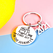 Load image into Gallery viewer, 2021 Camper Decor RV Camping Accessories Gifts for Travel Trailers Inside Graduation Keychain Retirement Gifts for Her Women Men Coworker Happy Camper Decor Motorhome Decorations for RV Owner Glamping