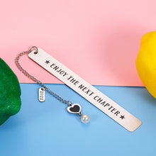 Load image into Gallery viewer, 2022 Enjoy The Next Chapter Bookmark Inspirational Graduation Retirement Birthday Stocking Stuffer Gifts for Women Men Kids Book Lovers Seniors Coworker Leaving New Job Promotion Dad Mom Gift Him Her