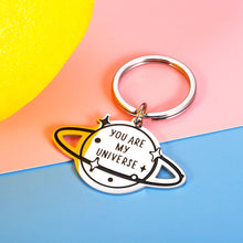 Load image into Gallery viewer, You are My Universe Keychain Men Valentines Day Christmas Gifts for Boyfriend Wife from Girlfriend Husband Wedding Anniversary Birthday Engagement Gifts for Couples Fiancé Him Her Father Day Present
