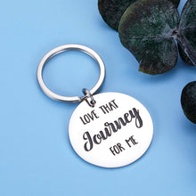 Load image into Gallery viewer, Best Friend Couple Keychain Gift Schitts C Inspired Jewelry for Women Men Birthday Valentines Day Keyring for Friendship Boyfriend Girlfriend Him Her Love That Journey For Me Christmas Wedding