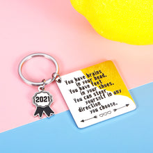 Load image into Gallery viewer, Graduation Gifts Class of 2021 for Him Her Seniors Student Keychain Graduation College Medical High School Master Nurses Gifts for Women Men Girls Inspirational Dad Mom to Daughter Son Graduate Gifts