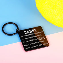 Load image into Gallery viewer, Dad Fathers Day Gifts from Daughter Son Keychain to Daddy Birthday Christmas Family Gift for Stepdad New Dad to Be Husband from Kids Wife Stepdaghter Father of the Bride Valentine Wedding Men Him Papa