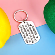 Load image into Gallery viewer, 16 18 21 Birthday Christmas Gifts for Daughter Funny Keychain Valentines Day Stocking Stuffers I Love You Gift for Her Teen Girls Kids Adult Daughter Stepdaughter from Mom Dad Mommy Daddy Come of Age