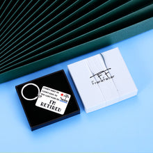 Load image into Gallery viewer, Funny Retirement Keychain Gifts for Coworker Leaving Office Gifts for Women Men Going Away Colleague Boss Goodbye Farewell Gifts for Him Her Teacher Nurse Doctor Enjoy Retirement Keyring Present