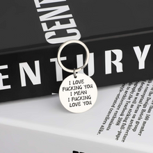 Load image into Gallery viewer, Couples Gifts Funny Keychain for Boyfriend Husband from Girlfriend Wife I Love You Birthday Wedding Anniversary Valentine Christmas Key Ring for Him Her Guy Romantic Gift