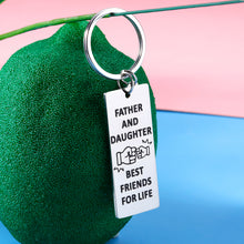 Load image into Gallery viewer, Dad Gifts from Daughter Remember I Love You Keychain Christmas Birthday Father Day to Daddy Papa Father Stepdad Present Best Daddy Daughter Stepdaughter Kids Keychain Valentine Day Wedding Pendant