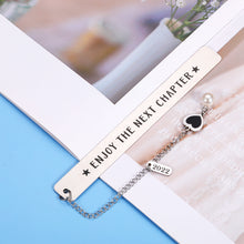 Load image into Gallery viewer, 2022 Enjoy The Next Chapter Bookmark Inspirational Graduation Retirement Birthday Stocking Stuffer Gifts for Women Men Kids Book Lovers Seniors Coworker Leaving New Job Promotion Dad Mom Gift Him Her