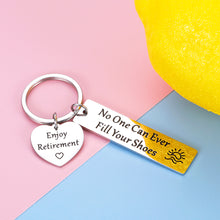 Load image into Gallery viewer, Coworker Retirement Leaving Keychain Gifts for Women Men 2020 Colleagues Going Away Thank You Gift for Boss Coach Leader Mentor Goodbye Farewell Keyring for Nurse Doctor Firefighter Christmas