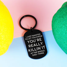 Load image into Gallery viewer, Funny Fathers Day Gifts for Dad from Daughter Son Keychain to Daddy Birthday Christmas First Time Dad Thing Pregnancy Gift for Husband New Dad to be Stepdad from Kid Wife Valentine Wedding Present Men