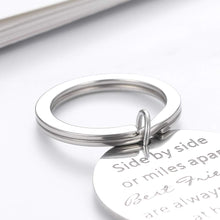 Load image into Gallery viewer, Friendship Gifts for Best Friend Keychain for Teen Girls Sisters Gifts Ideas for Friends BFF Bridesmaid Slibling Side by Side or Miles Apart Best Friends Jewelry for Women Her Birthday Christmas Gifts