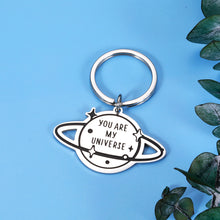 Load image into Gallery viewer, You are My Universe Keychain Men Valentines Day Christmas Gifts for Boyfriend Wife from Girlfriend Husband Wedding Anniversary Birthday Engagement Gifts for Couples Fiancé Him Her Father Day Present