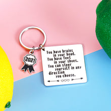 Load image into Gallery viewer, Graduation Gifts Class of 2021 for Him Her Seniors Student Keychain Graduation College Medical High School Master Nurses Gifts for Women Men Girls Inspirational Dad Mom to Daughter Son Graduate Gifts