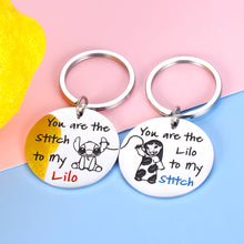 Load image into Gallery viewer, Friendship Gift for Best Friend BFF Birthday Valentines Day Gifts for Women Teen Girl Boys Matching Keychain 2021 Graduation Long Distance Gifts for Female Male Friends Christmas Lilo and Stith Gift
