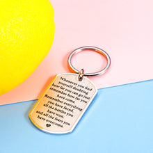 Load image into Gallery viewer, Cancer Survivor Gifts Inspirational Keychain AA Recovery Sobriety Present for Women Men Sister Brother Best Friend Bff Stay Strong Christmas Birthday Graduation Going Away Motivational Jewelry for Her