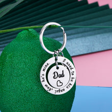 Load image into Gallery viewer, Dad Memorial Keychain Gift for Loss of Father Bereavement Condolence Sympathy Gift for Daughter Son in Memory of Dad Daddy Papa Remembrance Jewelry for Kids Women Men I Used to Be His Angel Key Ring
