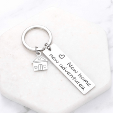 Load image into Gallery viewer, New Home Keychain 2021 Housewarming Gifts Ideas for New Homeowner First Home Gifts for Couples Family Women Men Realtor Closing Gifts House Keyring New Home Owners Jewelry New Adventures Gift