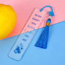 Load image into Gallery viewer, Book Lovers Gifts Inspirational Acrylic Bookmark with Tassel for Girls Boys Daughter Son Teen Friends Christmas Birthday Graduation Book Mark for Coworker Colleague Employee Farewell Leaving Gift