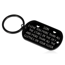 Load image into Gallery viewer, Funny Son Gifts for Him Men Birthday Valentines Day Christmas Stocking Stuffers I Love You Keychain Family Gifts for Teen Kids Teenager Boys Adult Son Stepson from Mom Mommy Dad 16 18 21 Coming of Age