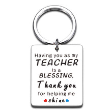 Load image into Gallery viewer, Teacher Appreciation Gifts Keychain for Women Men Teachers Day Thank You Best Teacher Mentor Tutor Principal Birthday Christmas Graduation End Of Year Going Away Retirement Leaving Gift for Her Him