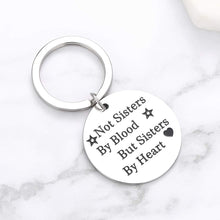 Load image into Gallery viewer, Best Friend Keychain for Teen Girls Sisters Birthday Gifts Ideas for Friends BFF Bridesmaid Not Sisters by Blood But Sisters by Heart Friendship Jewelry for Women Her Female Christmas Wedding Gifts