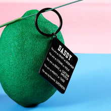 Load image into Gallery viewer, Dad Fathers Day Gifts from Daughter Son Keychain to Daddy Birthday Christmas Family Gift for Stepdad New Dad to Be Husband from Kids Wife Stepdaghter Father of the Bride Valentine Wedding Men Him Papa