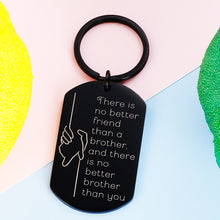 Load image into Gallery viewer, Brother Keychain Gifts for Adult Teen Brother in Law Christmas Fathers Day Birthday Gift for Big Older Little Brothers from Sister Brother Best Friend Valentine Family Gift Keyring for Him Men Wedding