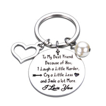 Load image into Gallery viewer, Best Friend Keychain for BFF Funny Friendship Gifts Birthday Graduation Christmas Valentines Day Thank You Gift for Teen Boys Girls Women Men Appreciation for Him Her Teenage Bestie Sister Jewelry