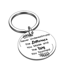 Load image into Gallery viewer, Thank You Christmas Gifts Social Worker Keychain for Women Men Inspirational Appreciation Gift for Volunteer Him Her Birthday Present Retirement Gift for Coworkers Boss Lady Friends Female Male