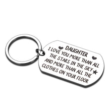 Load image into Gallery viewer, 16 18 21 Birthday Christmas Gifts for Daughter Funny Keychain Valentines Day Stocking Stuffers I Love You Gift for Her Teen Girls Kids Adult Daughter Stepdaughter from Mom Dad Mommy Daddy Come of Age