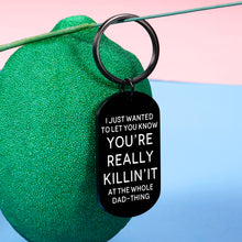Load image into Gallery viewer, Funny Fathers Day Gifts for Dad from Daughter Son Keychain to Daddy Birthday Christmas First Time Dad Thing Pregnancy Gift for Husband New Dad to be Stepdad from Kid Wife Valentine Wedding Present Men