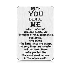 Load image into Gallery viewer, Anniversary Wallet Insert Gifts for Men Women Husband Boyfriend Valentines Wedding Engraved Card for Him Couple Hubby Fiancé Groom from Her Wife Girlfriend Birthday Christmas Fathers Day Love Gift