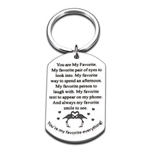 Load image into Gallery viewer, Boyfriend Gifts from Girlfriend Stocking Stuffers for Boyfriend Couple Keyring to My Man Husband Fiance Gift from Wife Fiancee Girlfriend Valentine Birthday Anniversary You Are My Favorite Present
