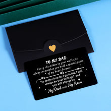 Load image into Gallery viewer, Dad Gift Wallet Insert Card for Father from Daughter Christmas Birthday Fathers Day Thanksgiving Day Gifts for Dad Daddy Papa Stepdad Father of The Bride Men from Kids Stepdaughter Child Children