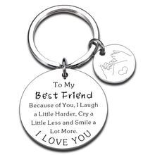 Load image into Gallery viewer, Best Friend Keychain Gifts for Women Soul Sister Bestie Bff Friendship Birthday Valentines Day Graduation Christmas Stocking Stuffers for Unbiological Sisters Friends Female Male Coworker Colleague