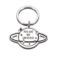 Load image into Gallery viewer, You are My Universe Keychain Men Valentines Day Christmas Gifts for Boyfriend Wife from Girlfriend Husband Wedding Anniversary Birthday Engagement Gifts for Couples Fiancé Him Her Father Day Present