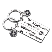 Load image into Gallery viewer, Premature Baby New Mom Dad Keychain NICU Parent to Be Gifts for First Time Father Pregnancy Mothers Mommy Daddy to Be Pregnancy Announcement Gifts for Him and Her Preemie Neonatal Infant Parents