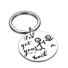 Load image into Gallery viewer, Funny Best Friend Keychain Gifts for Women Him Friend BFF Sister Brother Companion Bestie Daughter Son Iāve Got Your Back Stick Figures Birthday Christmas Valentines Graduation Friendship Gift Men Her