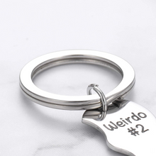 Load image into Gallery viewer, Birthday Gifts for Best Friend Teen Girls Weirdo 1 Weirdo 2 Keychain Set for Boyfriend Girlfriend Husband Wife Couples Friendship Gift for BFF Valentine Anniversary Split Heart Keyring for Her Him