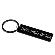 Load image into Gallery viewer, Romantic Wedding Anniversary Gifs for Him Her Couples Best Friend Gifs You’re Simply The Best Keychain for Schitts C Fans Women Men Christmas Birthday Present for Boyfriend Girlfriend Husband Wife