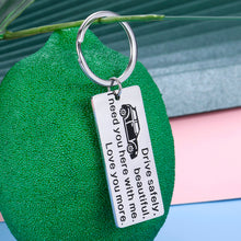 Load image into Gallery viewer, Sweet 16 Birthday Gift Drive Safe Keychain for Daughter Teen Girls Her from Mom Dad Valentines Mothers Day Graduation Gifts for Girlfriend Wife Christmas Anniversary Present Love You More Keyring