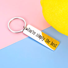 Load image into Gallery viewer, You’re Simply The Best Keychain Anniversary Wedding Gifts for Women Men Birthday Valentines Day Keyring for Best Friend Schitts C Fans Couple Gifts for Boyfriend Girlfriend Husband Wife Christmas