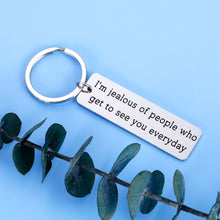 Load image into Gallery viewer, Boyfriend Girlfriend Keychain Gifts for Long Distance Relationship Valentines Birthday Gift for Best Friend BFF Him Her Anniversary Keyring for Husband Women from Men Wife Friendship Christmas Present