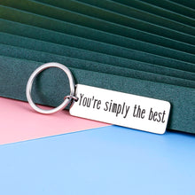 Load image into Gallery viewer, You’re Simply The Best Keychain Anniversary Wedding Gifts for Women Men Birthday Valentines Day Keyring for Best Friend Schitts C Fans Couple Gifts for Boyfriend Girlfriend Husband Wife Christmas