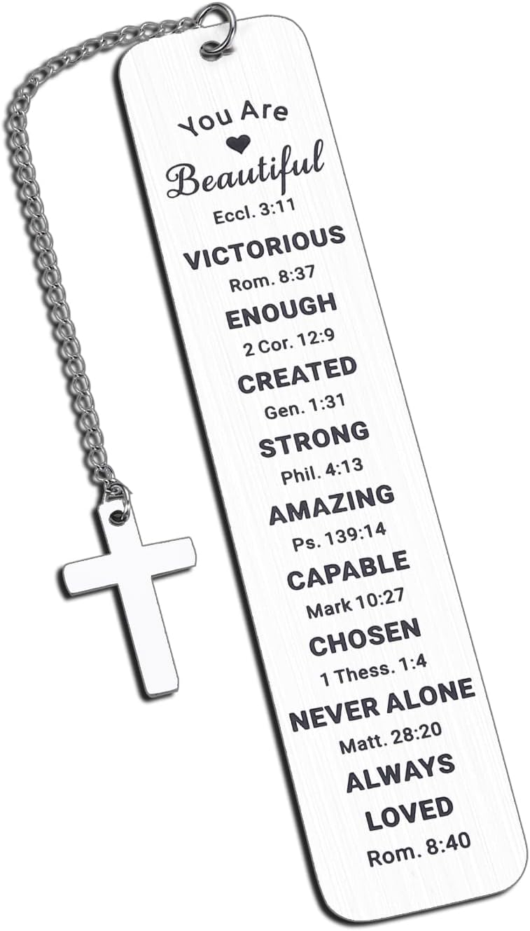 Christian Gifts for Women Faith Bookmark Gifts for Teen Girls, Baptism Gifts for Son Daughter Birthday Confirmation Bible Gifts for Friends Coworkers Christmas Thanksgiving Easter Gift for Him Her